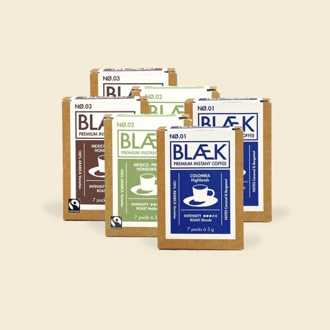 BLÆK Premium Instant Coffee Starter Set - Boxes