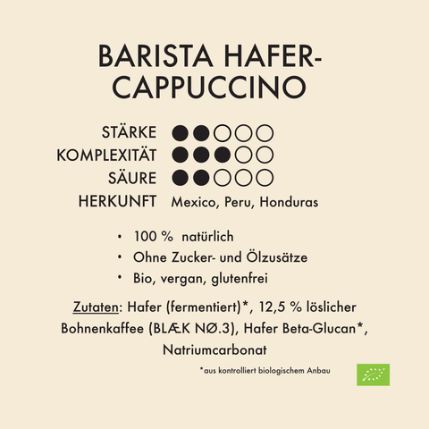 BLÆK Hafer Cappuccino Starter-Set - 10 Sachets